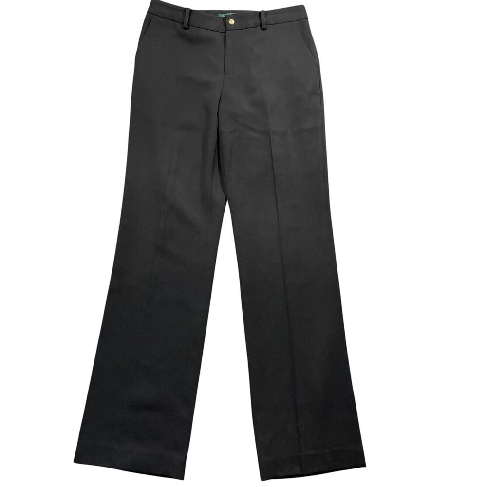 Lauren Ralph Lauren 6 Black Dress Pants (loose hem) 100% Wool - Picture 5 of 6